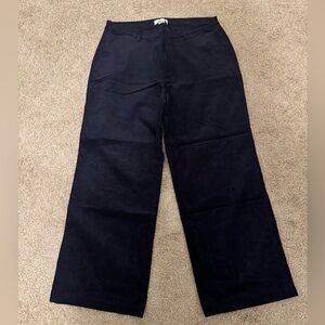 Free Assembly Wide Leg Corduroy Pants in Dark Navy Size 16